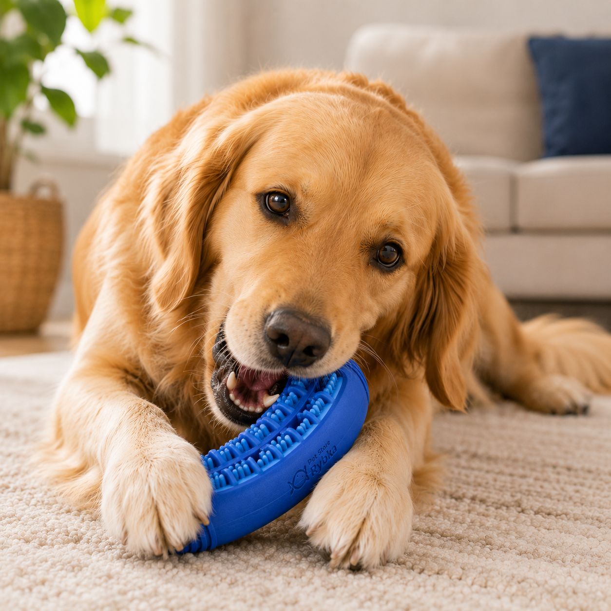 Pet Store Rybka Dental Chew Stick Dog Toy – Textured Teeth Cleaning Rubber Toy for Interactive Chewing & Gum Care - Image 5