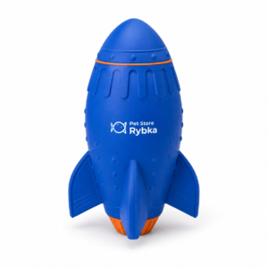 Pet Store Rybka RocketBounce Interactive Dog Toy – Durable Rocket-Shaped Treat Dispensing Chew Toy for Dogs